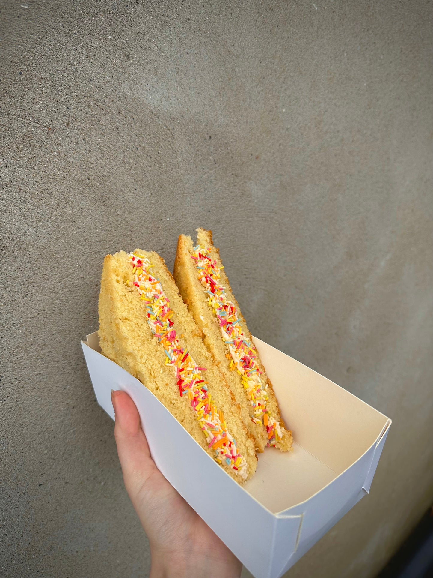 Vanilla cake sandwich