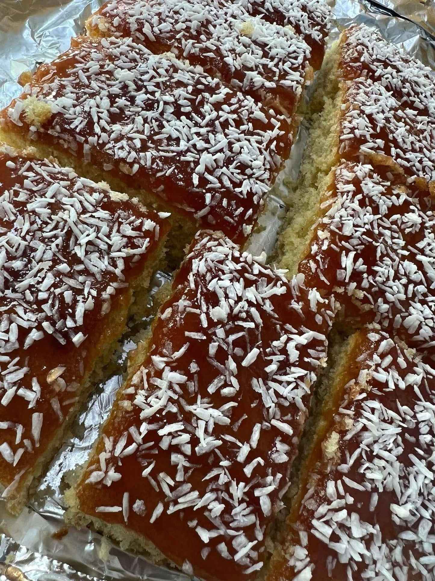 Jam and Coconut Slice