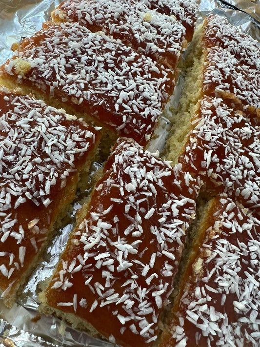 Jam and Coconut Slice